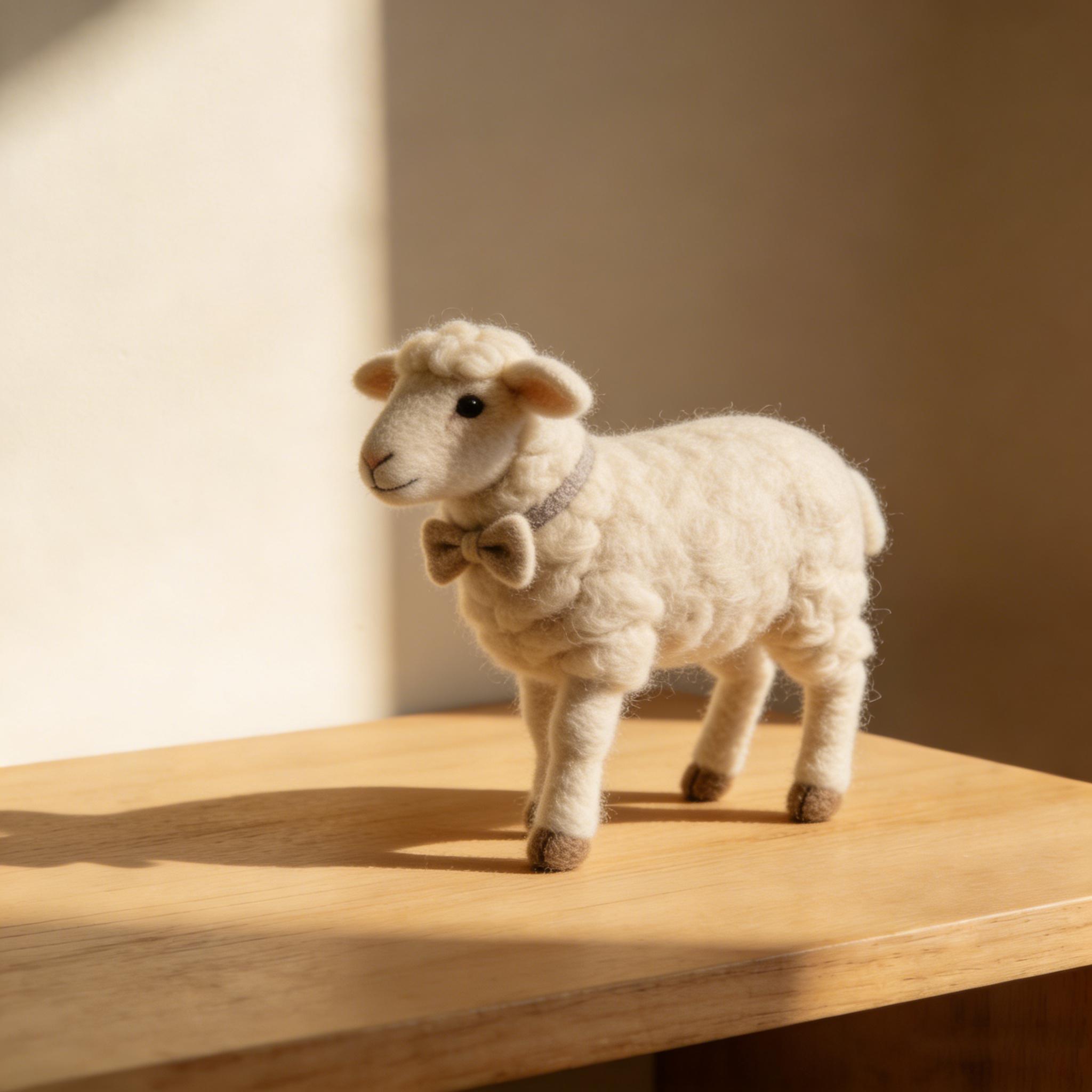 Needle Felted Lamb Wool Ornament