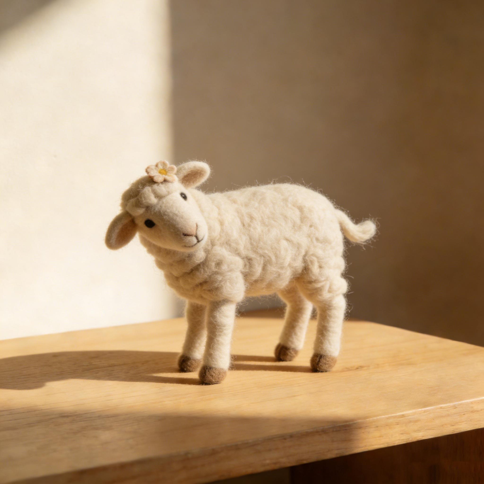 Needle Felted Lamb Wool Ornament - Image 2