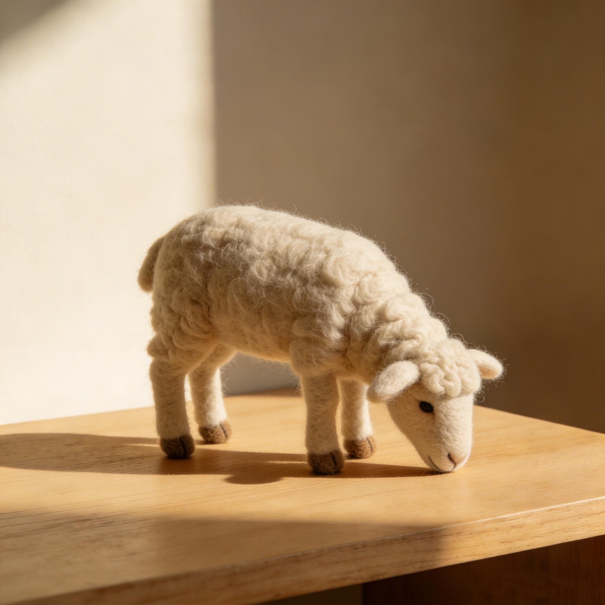 Needle Felted Lamb Wool Ornament - Image 3