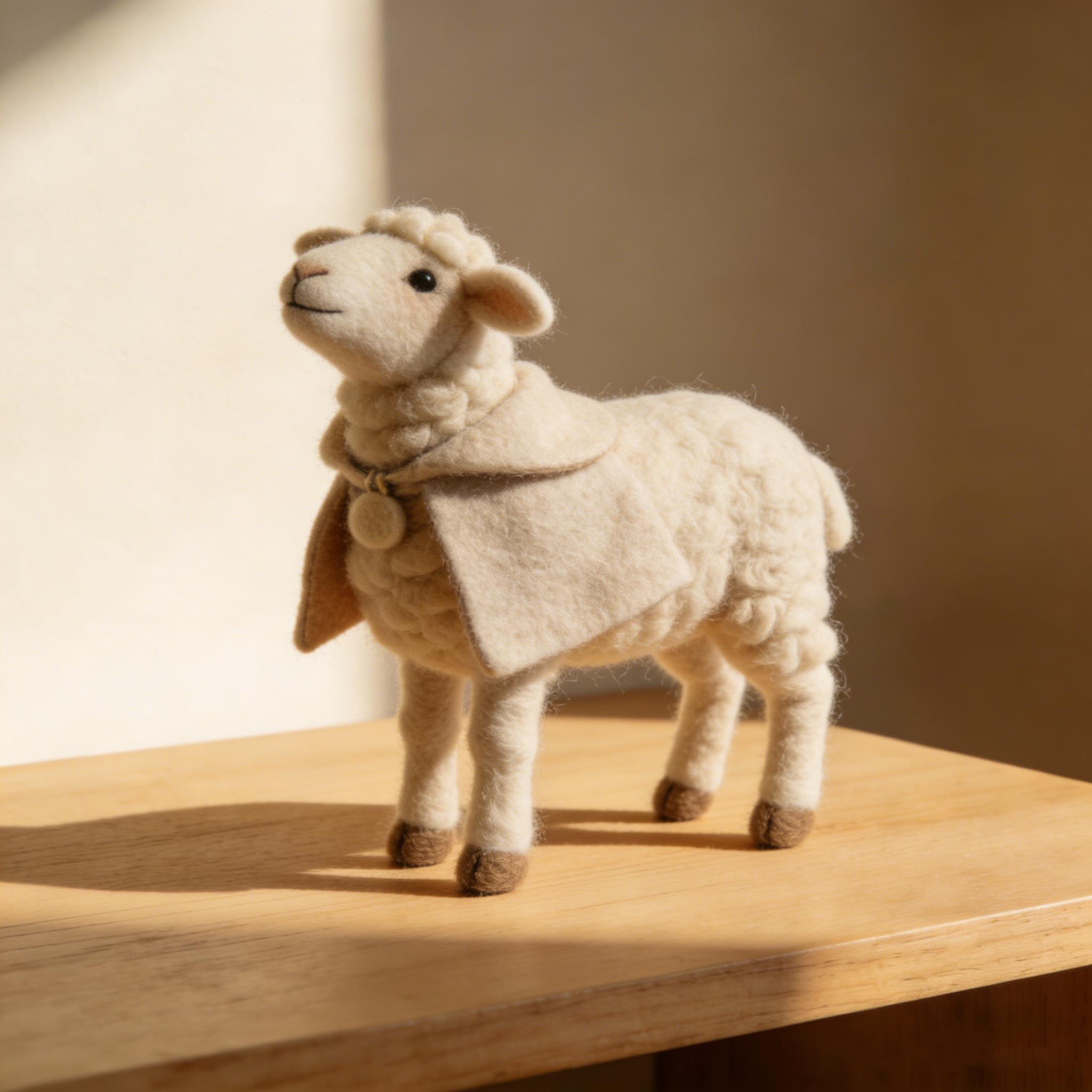 Needle Felted Lamb Wool Ornament - Image 4