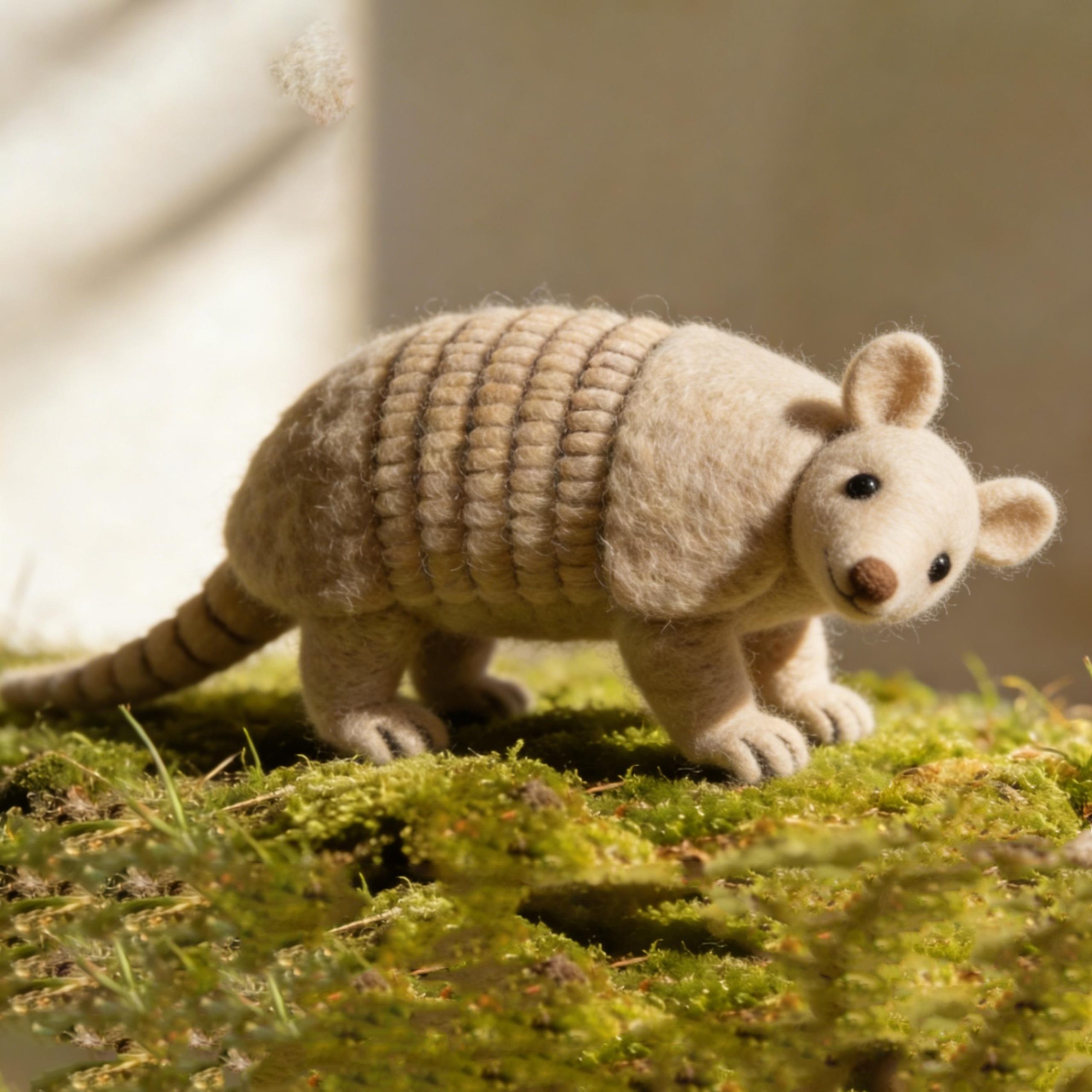 Needle Felted Armadillo Wool Ornament - Image 5